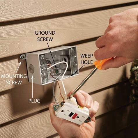 how to install electrical box for outdoor light|installing an exterior outlet box.